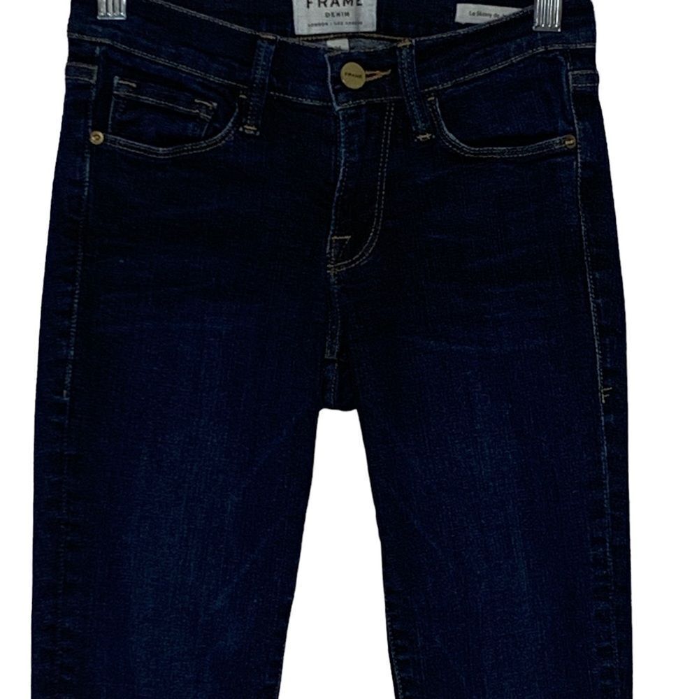 FRAME Le Skinny de Jeanne Dark Wash Jeans | Size 25 - Picture 7 of 9